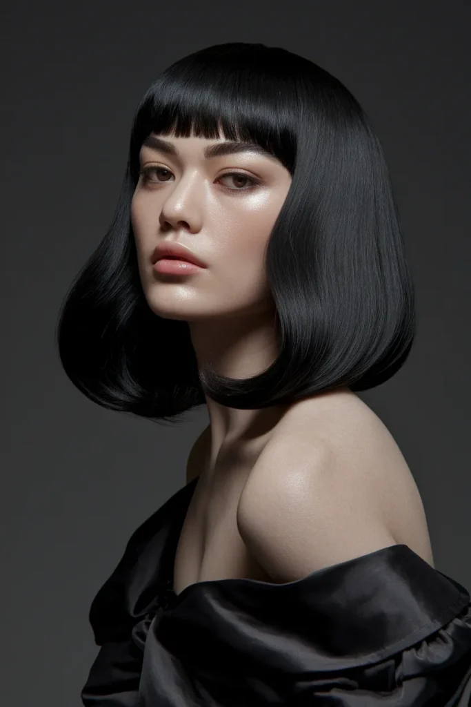 Sleek Midnight Wolf Cut