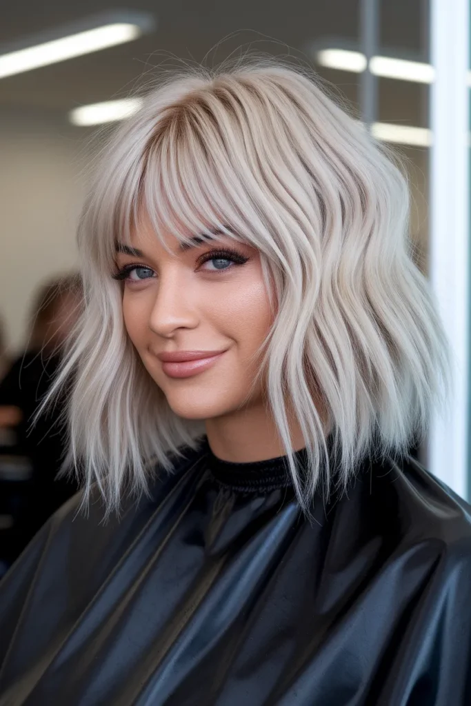  Soft Blonde Wolf Cut