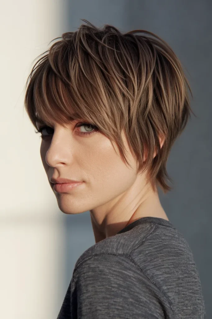 Soft Pixie Shag with Wispy Bangs
