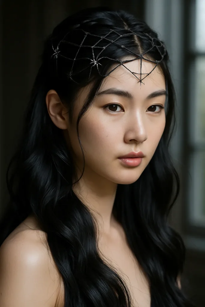 Spider-Inspired Halloween Hairstyle