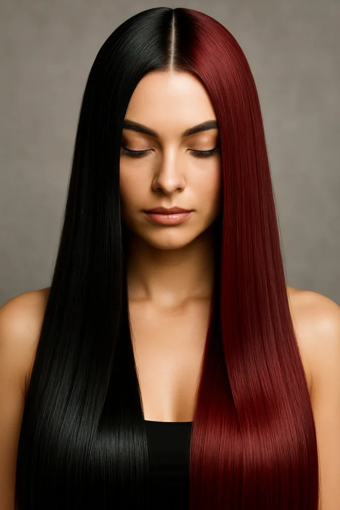 Split-Dye Halloween Hairstyle