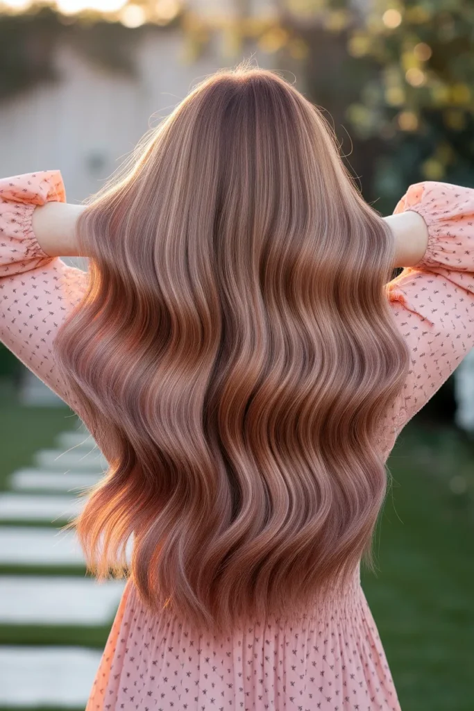 Strawberry Caramel Brown Hair Color