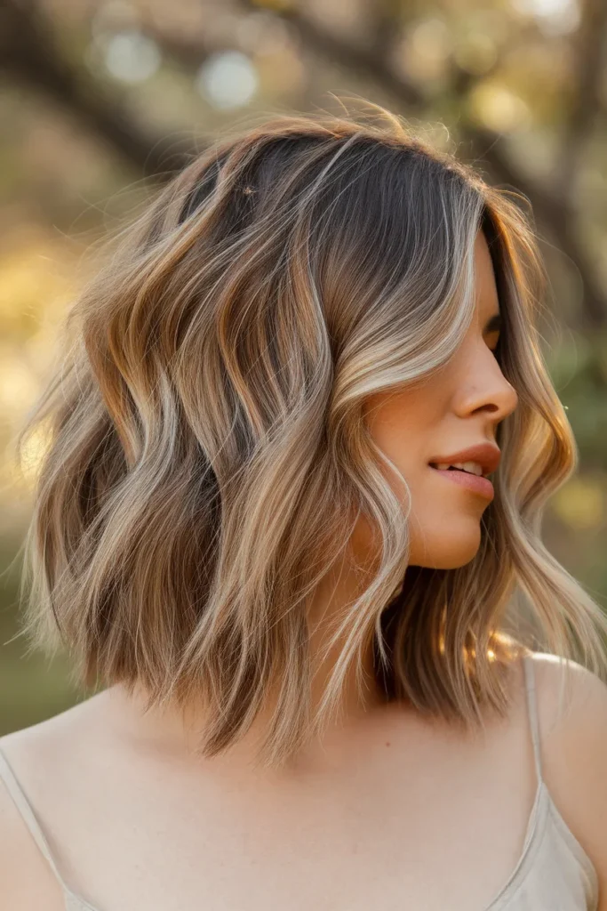 Sun-Kissed Caramel Brown Highlights