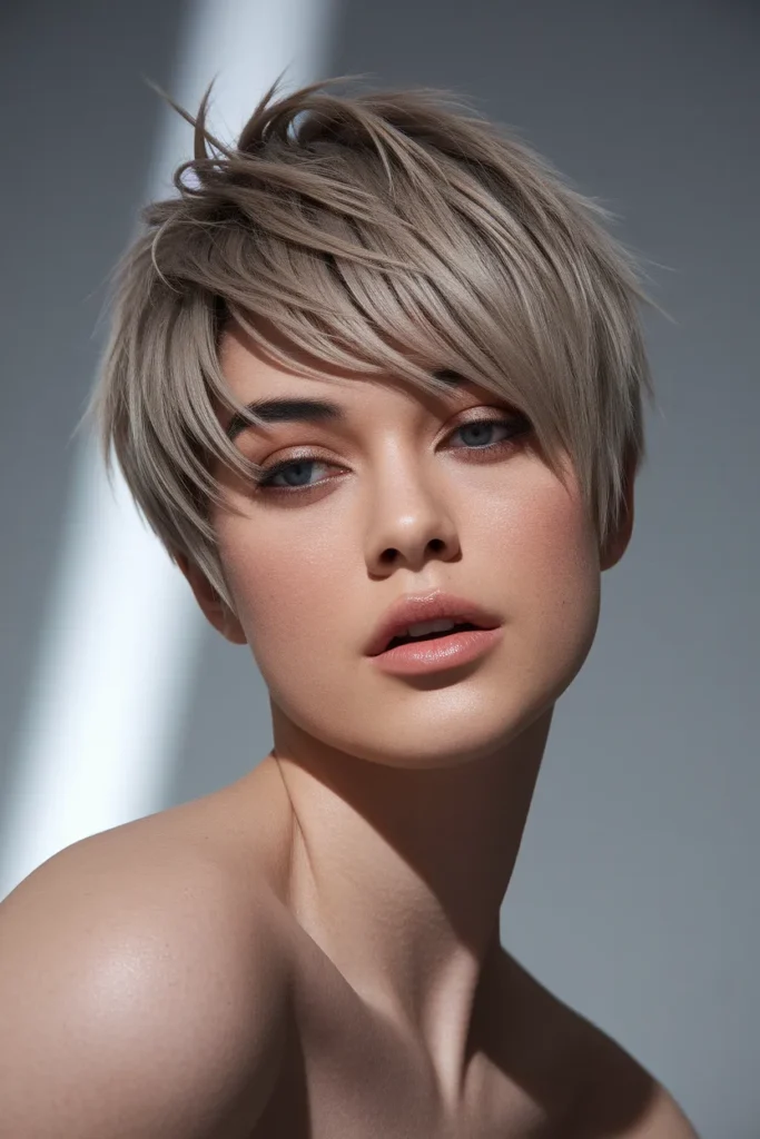 Textured Pixie Shag with Choppy Layers