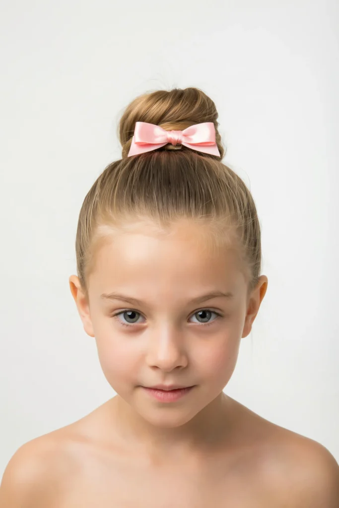 Top Knot with Bow Clip