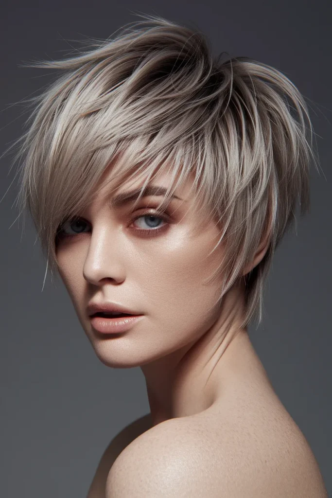 Tousled Pixie Shag with Wispy Layers