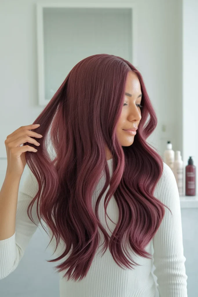 Velvet Burgundy Hair Color Maintenance Tips