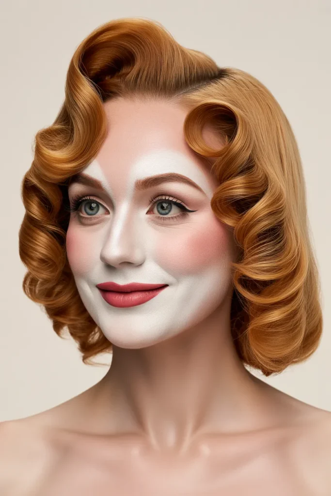 Vintage Curls Clown Hairstyle