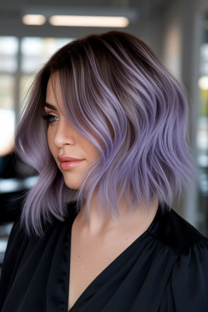 Violet Peekaboo Layered Cut