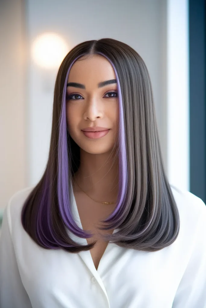 Violet Peekaboo Money Piece