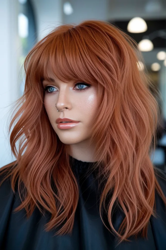 Voluminous Copper Wolf Cut
