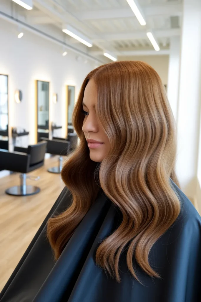 Warm Caramel Brown Hair Color