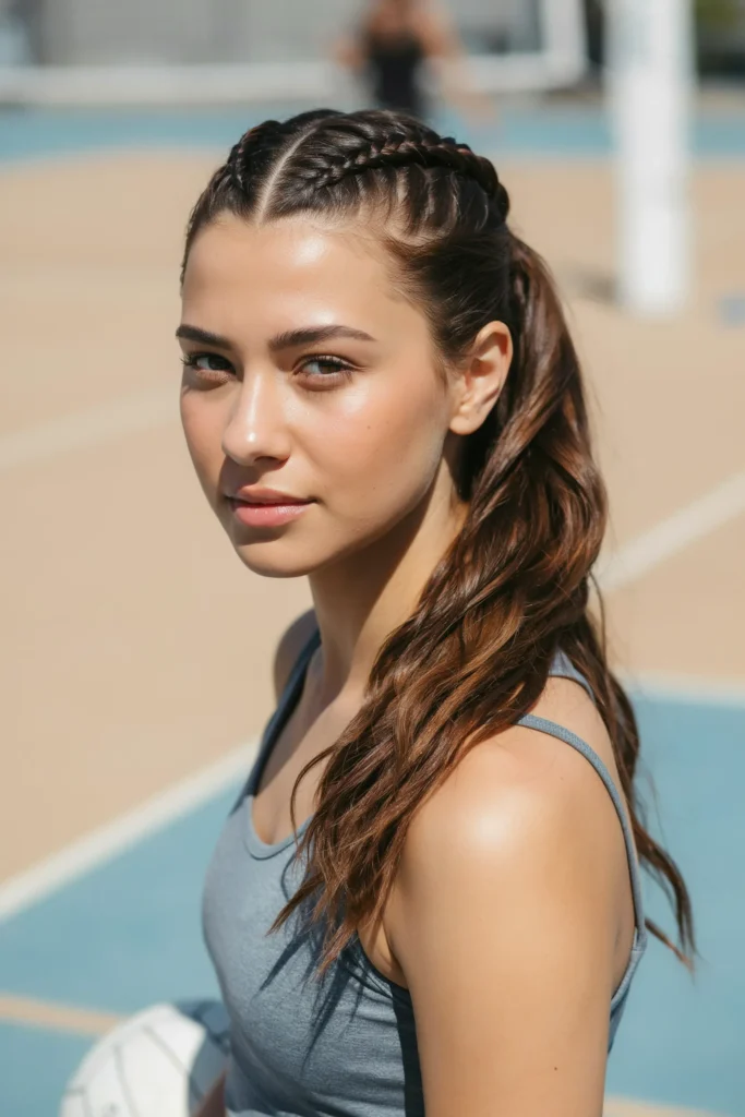 Zigzag Part Braid Ponytail